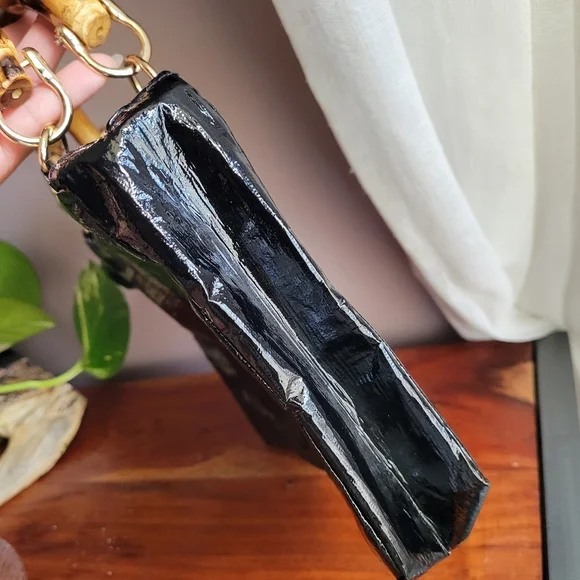 Bourbon and Bamboo The Perfect Bag Small Black Clutch Zipper Gold Hardware - Picture 10 of 12